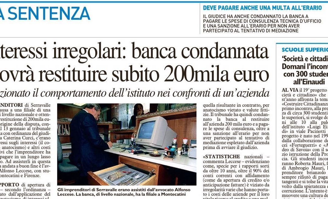 Lo scopo della Pre Analisi per le Anomalie Bancarie